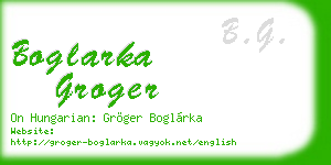 boglarka groger business card